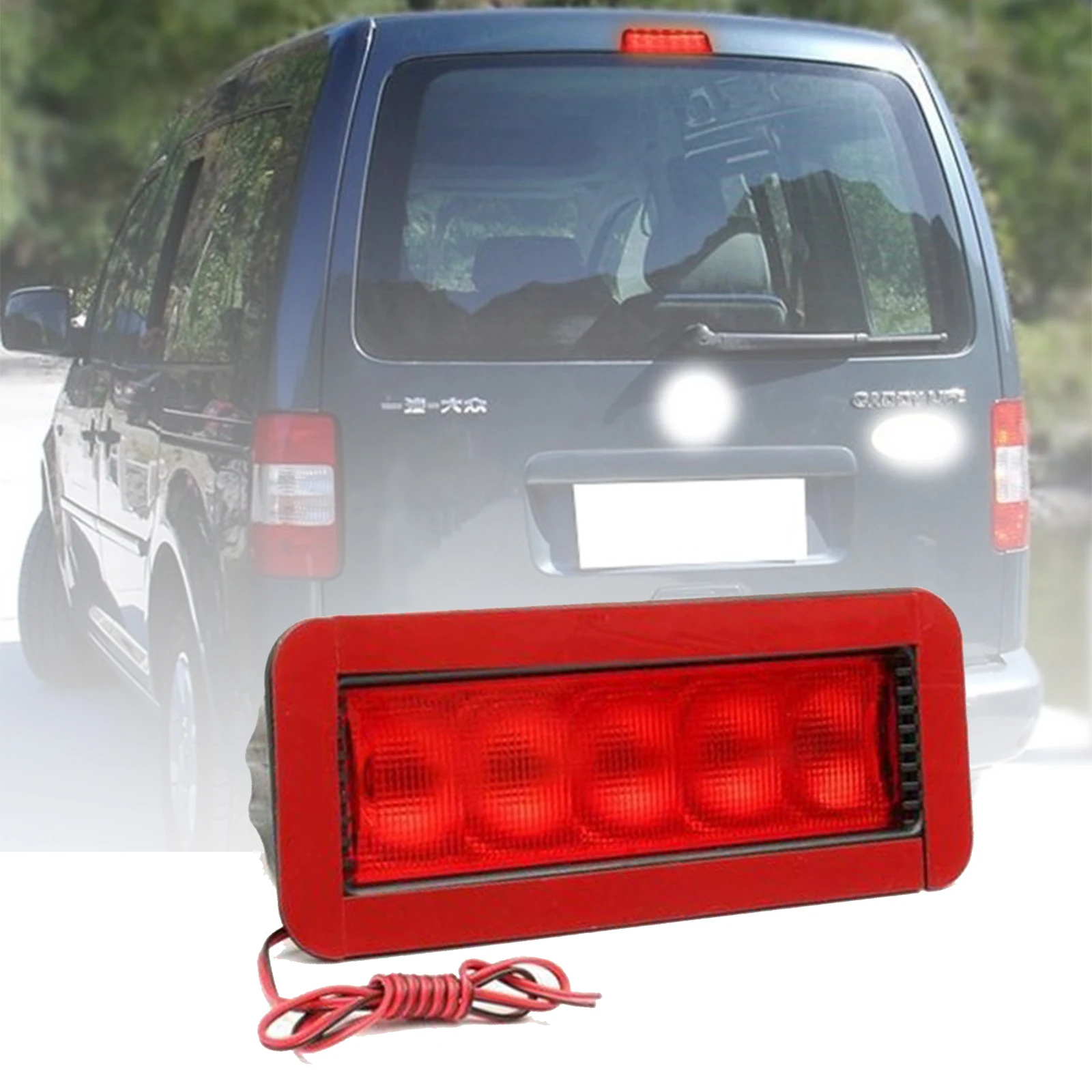 

Universal Car Brake Lights 5LED High Mount Level Third 3RD Brake Stop Rear Tail Lamp Car Accessories Brake Lamp 17.5*5cm