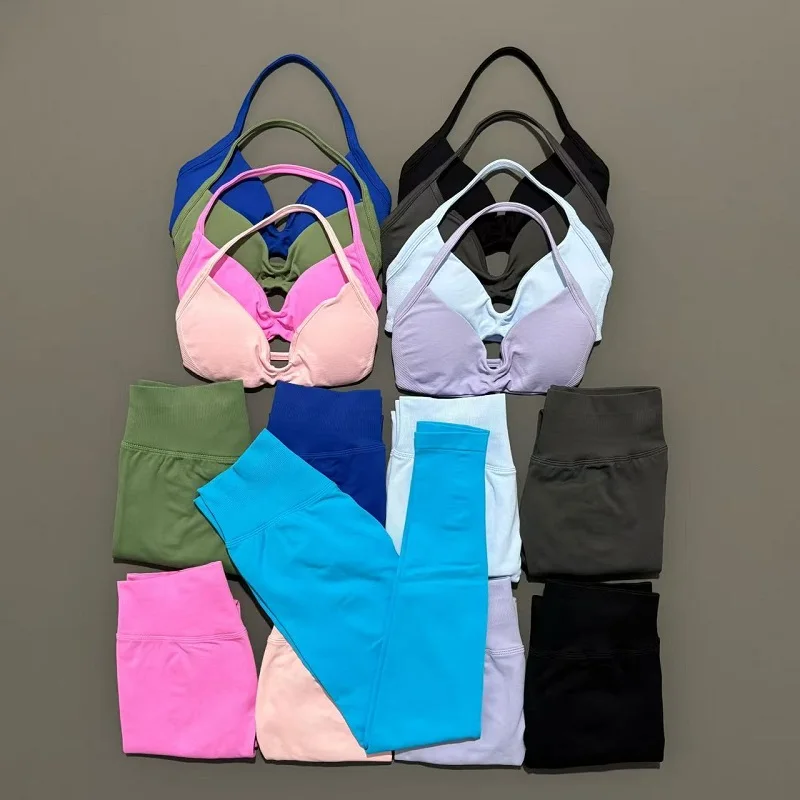 776864-78cc21.jpg 2 Piece Yoga Clothes Women Tracksuit Athletic Wear Pilates Fitness Suit Gym Workout Push Up Clothes Sports Bra Leggings Suit - Image 1