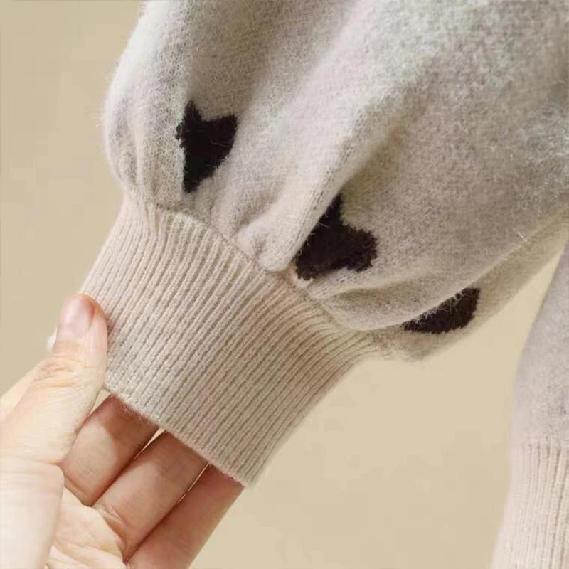 Spring Autumn Korean Loose All Match Girls' Cardigan Sweater Aesthetics Long Sleeve O-Neck Kids Knitting Top Fashion Coat