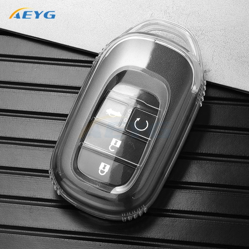 TPU Car Key Case Cover Shell Fob For Honda Accord Civic HR-V CR-V Pilot Sport SI EX EX-L Keychain Accessories key case cover