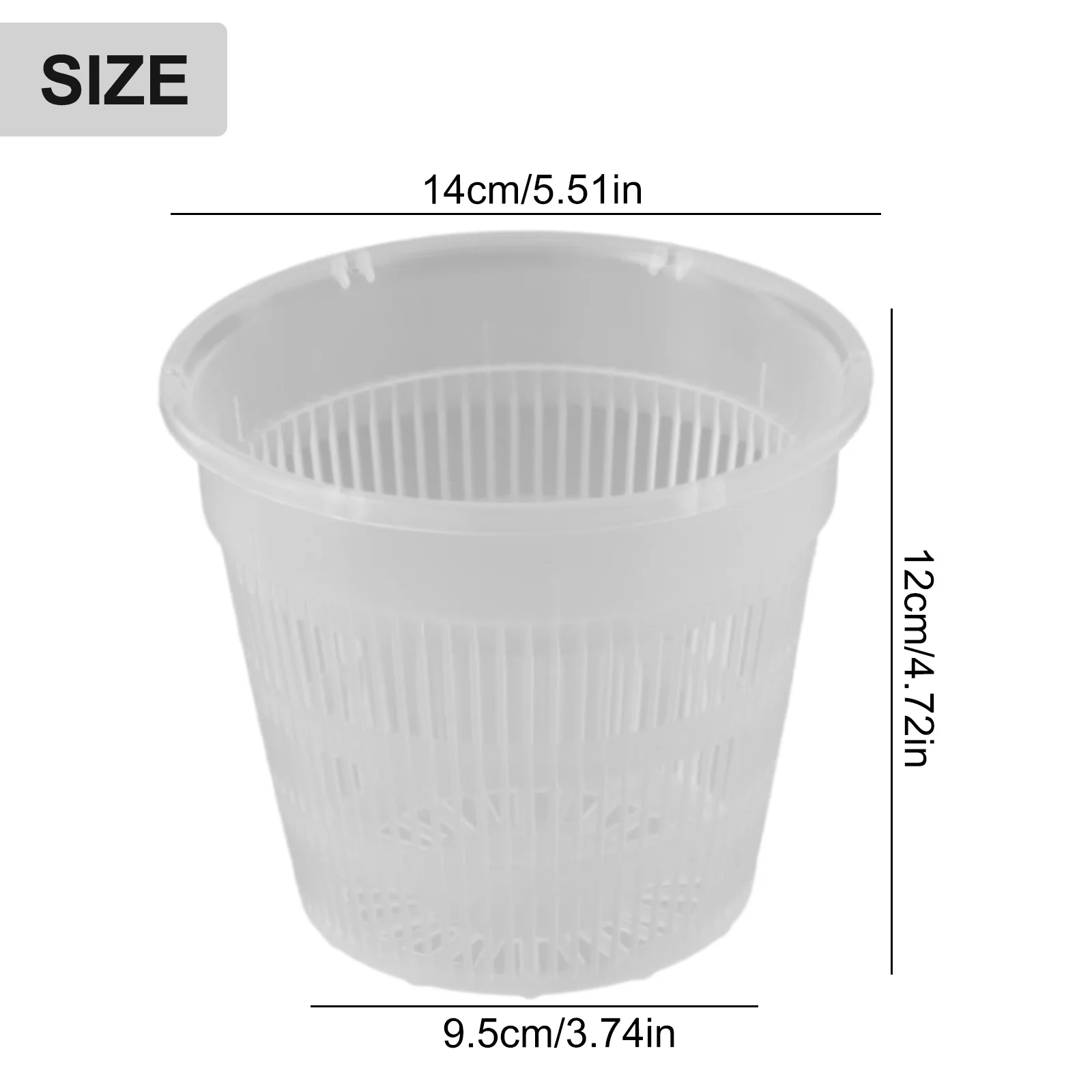Orchid Pot With Saucers 5pcs Meshpot Plastic Clear Flower Plant Repotting Pot With Holes Mesh Root Control