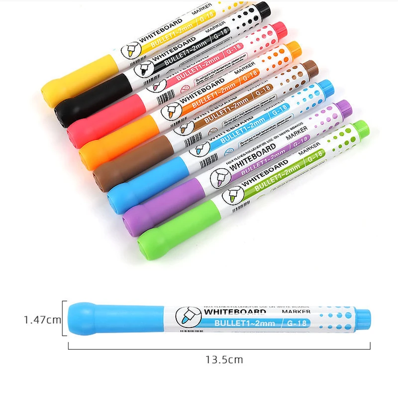 8pcs Colors Whiteboard Pens Painting Home School Office Children's Graffiti Drawing Teacher Pens