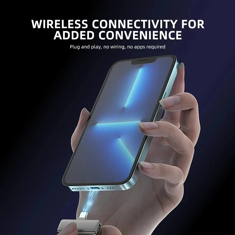 S16 Wireless Lavalier Microphone Intelligent Noise Reduction Live Interview Audio Video Recording Mic With Display Charging Box