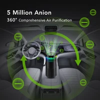 Mini purificateur d'air pour voiture, élimine les odeurs d'animaux de compagnie/fumée, ioniseur, bâton d'arôme, désodorisant à ions négatifs, lumière ambiante 3