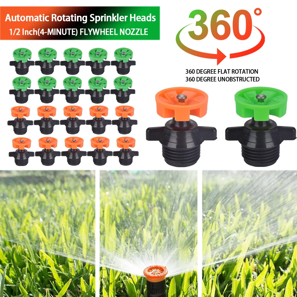 360-Degree-10pcs-Automatic-Rotating-Sprinkler-Heads-Garden-Lawn ...