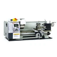 WM210 1100W 400 600 800MM Semi-Automatic Metal Lathe Length Auto Threading Making Mini CNC Machine 2