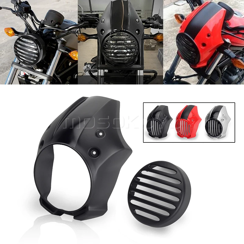 

Headlight Fairings Mask Cover Windshield for Honda Rebel CMX 250 300 500 CMX300 CMX500 2017-2022 Moto Headlamp Guard Protector