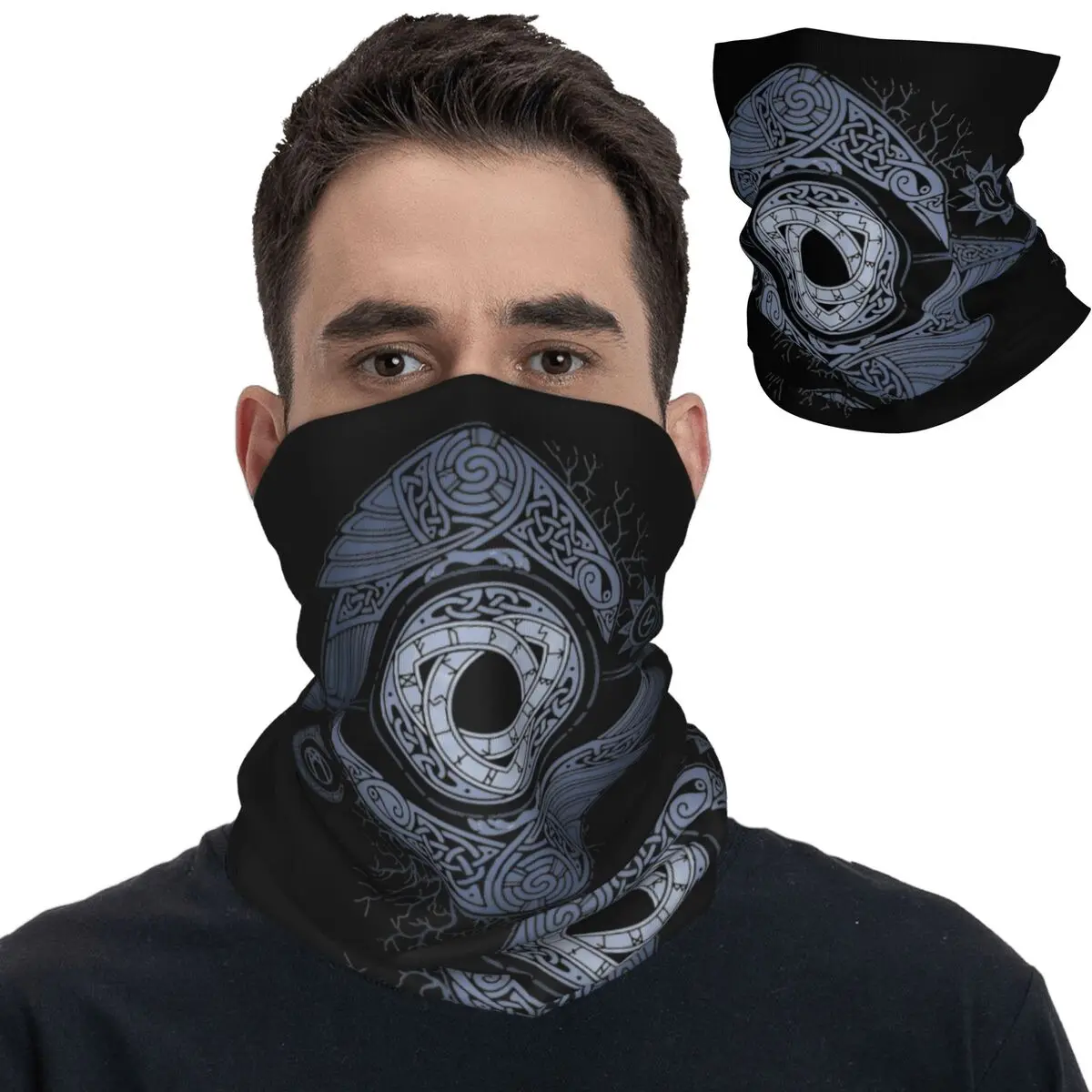 

Odin's Eye Bandana Neck Cover Printed Valknut Mask Scarf Multi-use Face Mask Cycling for Men Women Adult Breathable