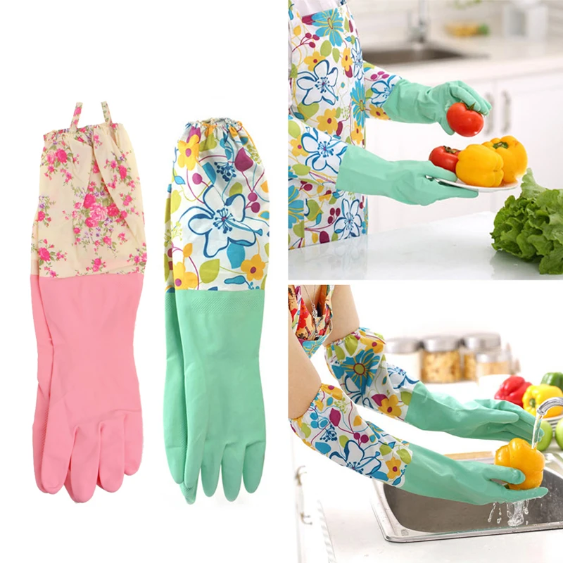 Kitchen Cleaning Gloves 1 Pairs Housework Anti-rust Hands Protection Long Sleeves Working Painting Gardening
