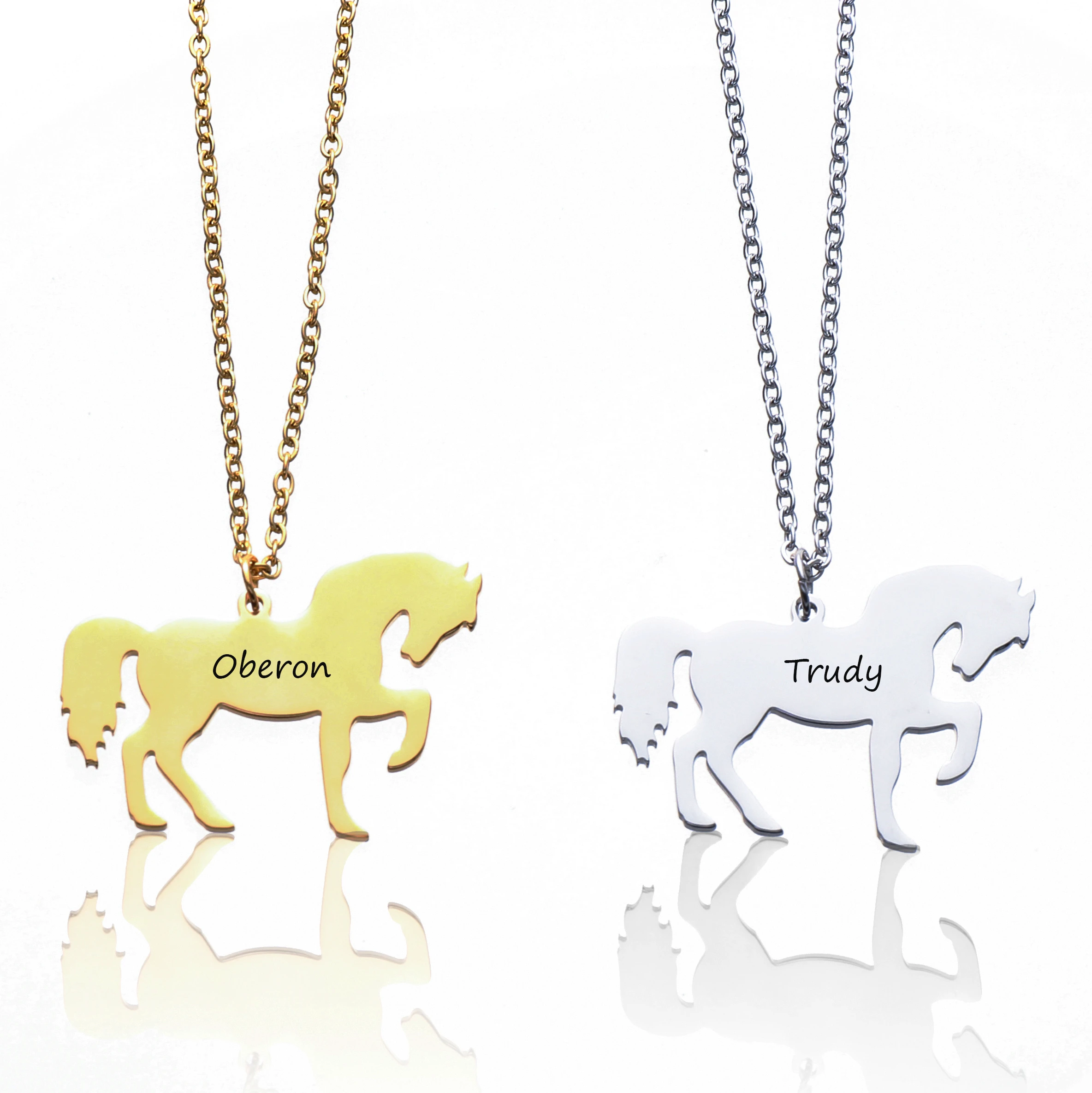 Collar personalizable con de caballo, colgante de Animal de inoxidable, personalizada para amantes de los caballos, regalos YP8663| | - AliExpress
