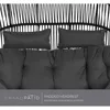Outdoor Modern 2-Seat Wicker Egg Chair with Cushion, Stationary Patio Loveseat Accent Chair, Grey 6
