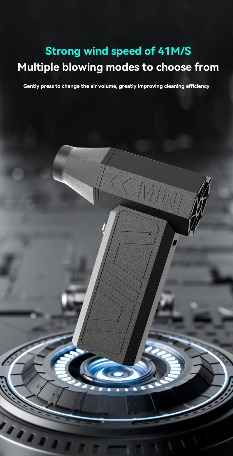 Description Picture 2 of itemNew 200000RPM Powerful Blower Vacuum Dust Cleaner Violent Fan Type-C Charging Strong Winds Brushless Turbo Jet Blower