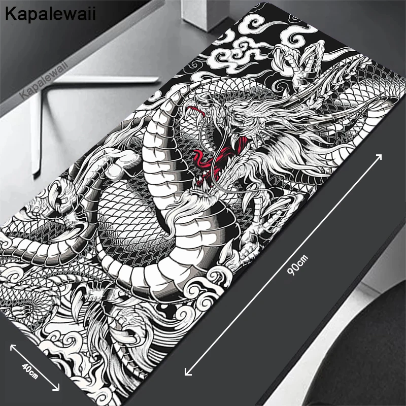 thumbnail image 1 of Oni-alfombrilla grande para ratón de juegos, tapete japonés negro para mesa de escritorio, alfombrilla grande para ratón XXL 90x40, alfombrilla para teclado y ratón, empresa 100x50, 1 of 5