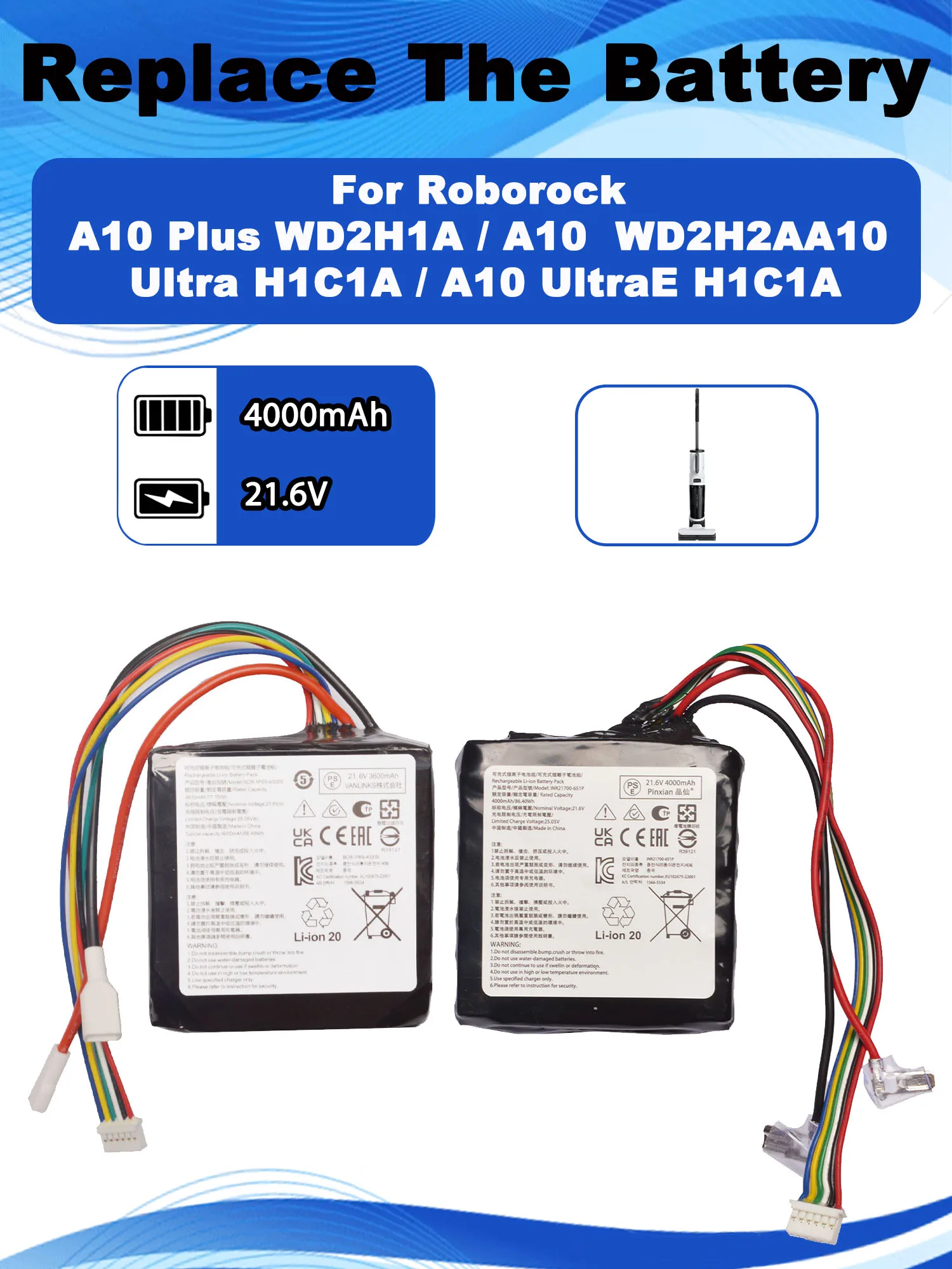 Repuestos Para Roborock Dyad Pro/Combo A10 Plus - Incluye 3 Cepillos Y 4 Filtros