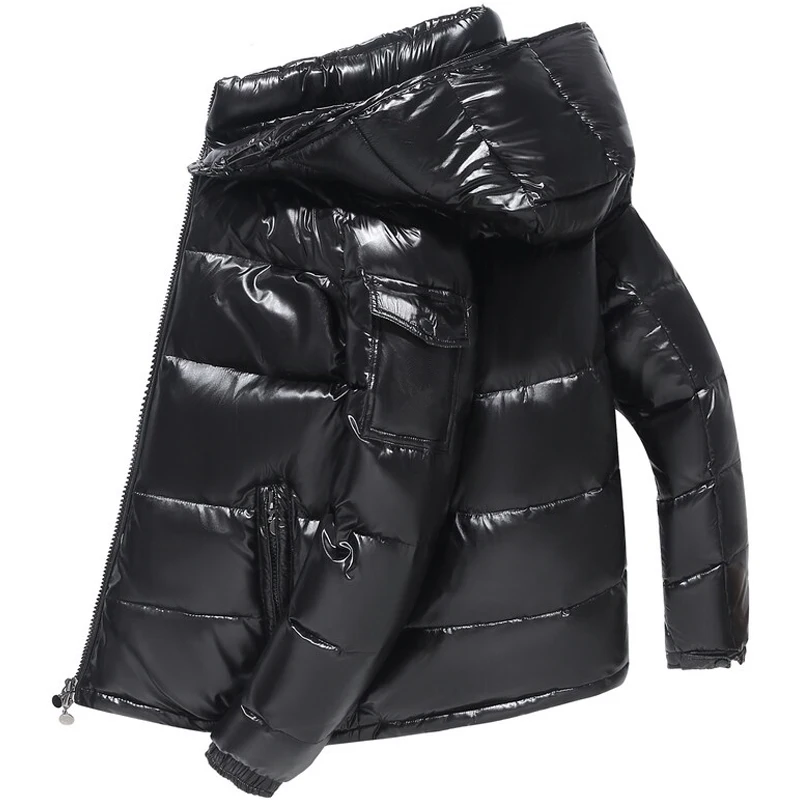 Chaqueta Acolchada Empacable Para Hombre, Impermeable Y Con Capucha Desmontable, Abrigo De Burbuja De Invierno Con Múltiples Bolsillos