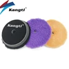 Kangti 5/6 Inches Car Polishing Disc Natural Wool Buffing Pads Lamb Woolen DA Polisher Buff Foam Cutting Pads Abrasive Tool Kits 1