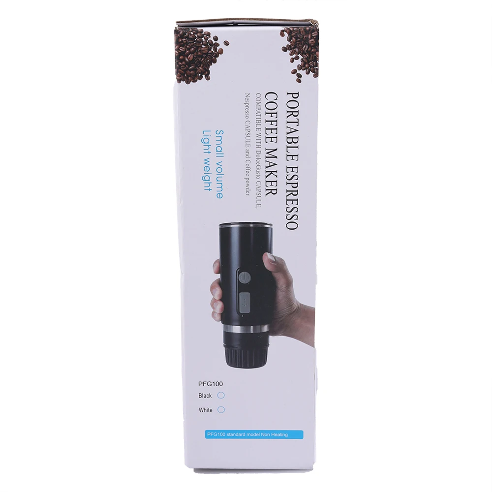 Mini Electric Coffee Machine, Car Travel, Outdoor Coffee Cup, 110ML Single Capsule Cup, Rechargeable Ltalian Espresso