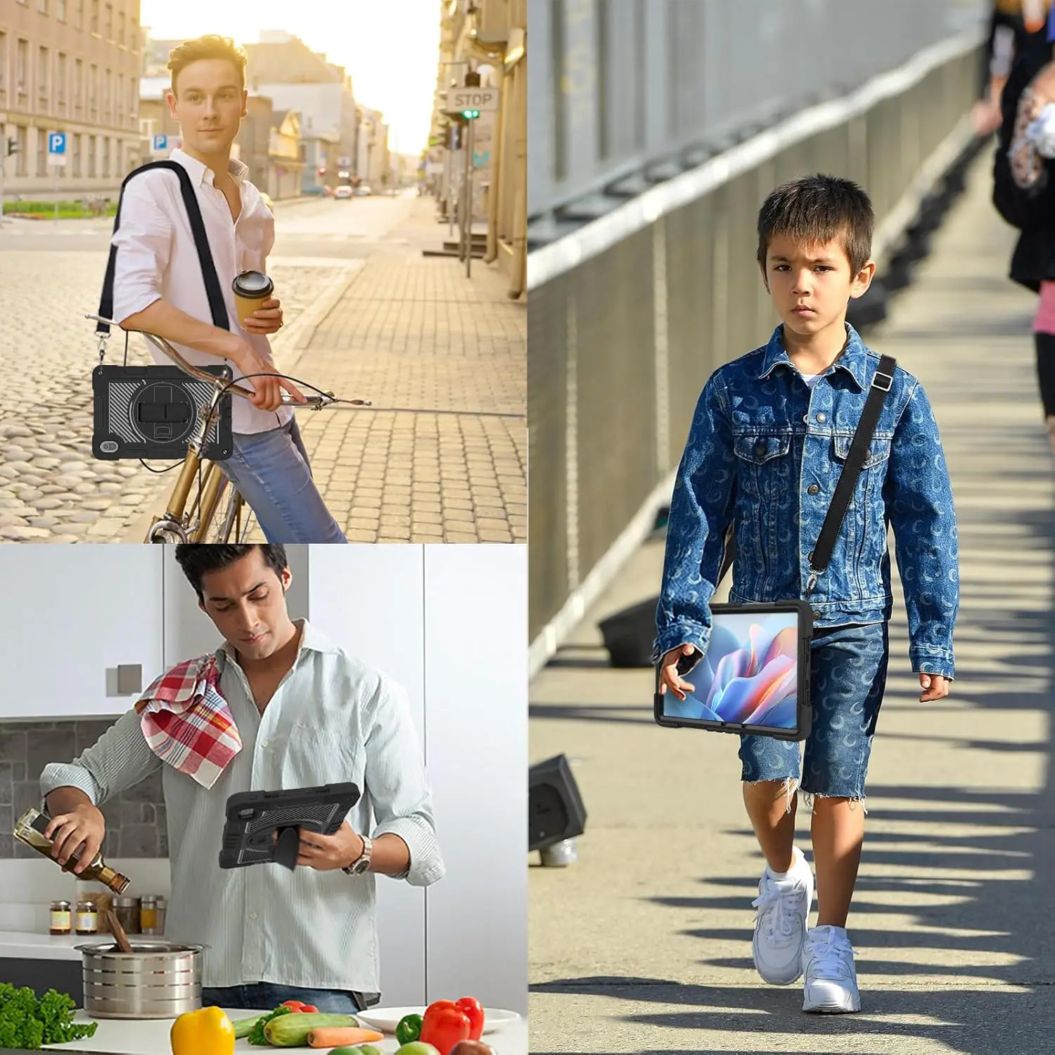Children's Shockproof Tablet Case with Kickstand & Shoulder Strap, Compatible with 2024 and 10.4-inch Models