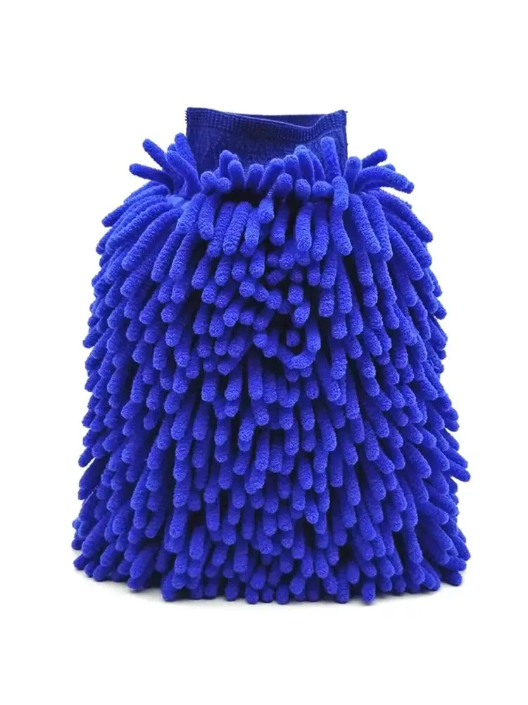 Ultra-Absorbent Double-Sided Microfiber Car Wash Mitt - Scratch-Free Chenille Cleaning Glove