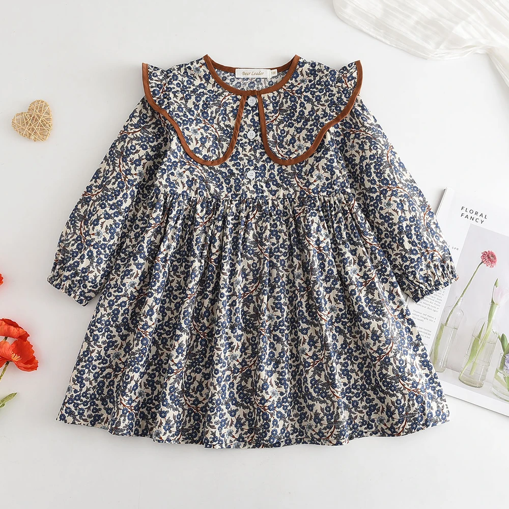 Melario Autunno Ragazze Vestiti Floral Girl Casual Midi Dress Bambini Dress Party Princess Flower Girls Abiti Primaverili