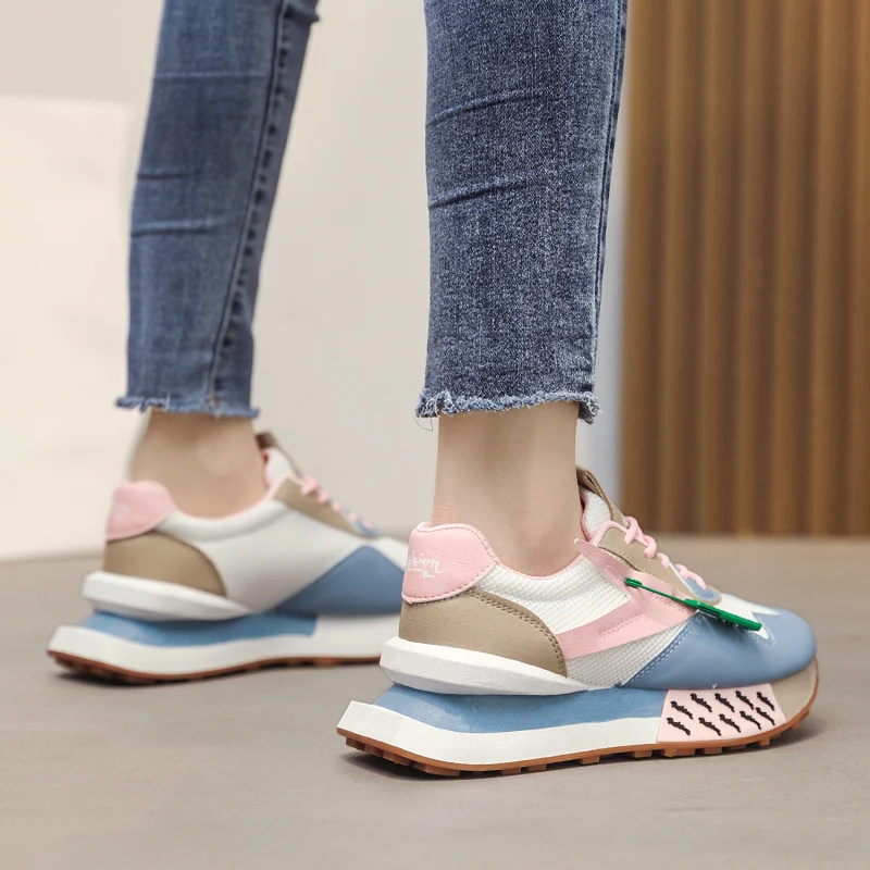 Sports Shoes Women Shoes Spring Thick Soled Daddy Shoes Mesh Cloth Breathable Forrest Gump Student Casual Board