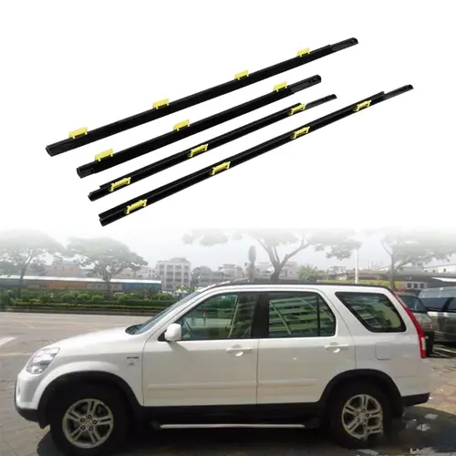 4Pcs Chrome Window Rubber Trim For Honda CRV 2002‑2006 Weatherstrip Seal Strips Window Glass Moulding Trim 72450SCAE01 - Image 6