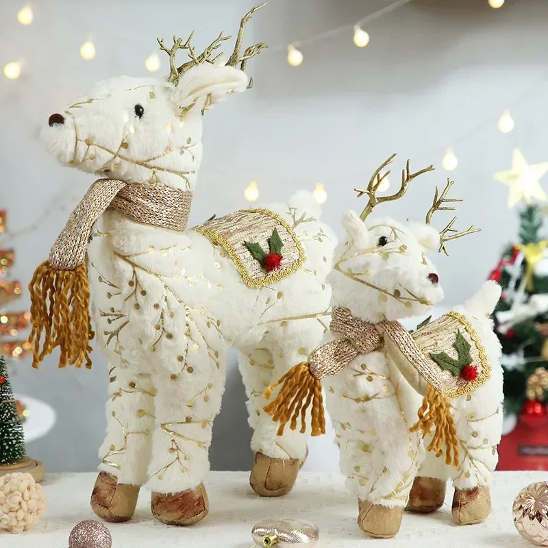 Elk Christmas Party Decoration Dolls Christmas Decoration for Tree Santa Claus Snowman Toys Figurines