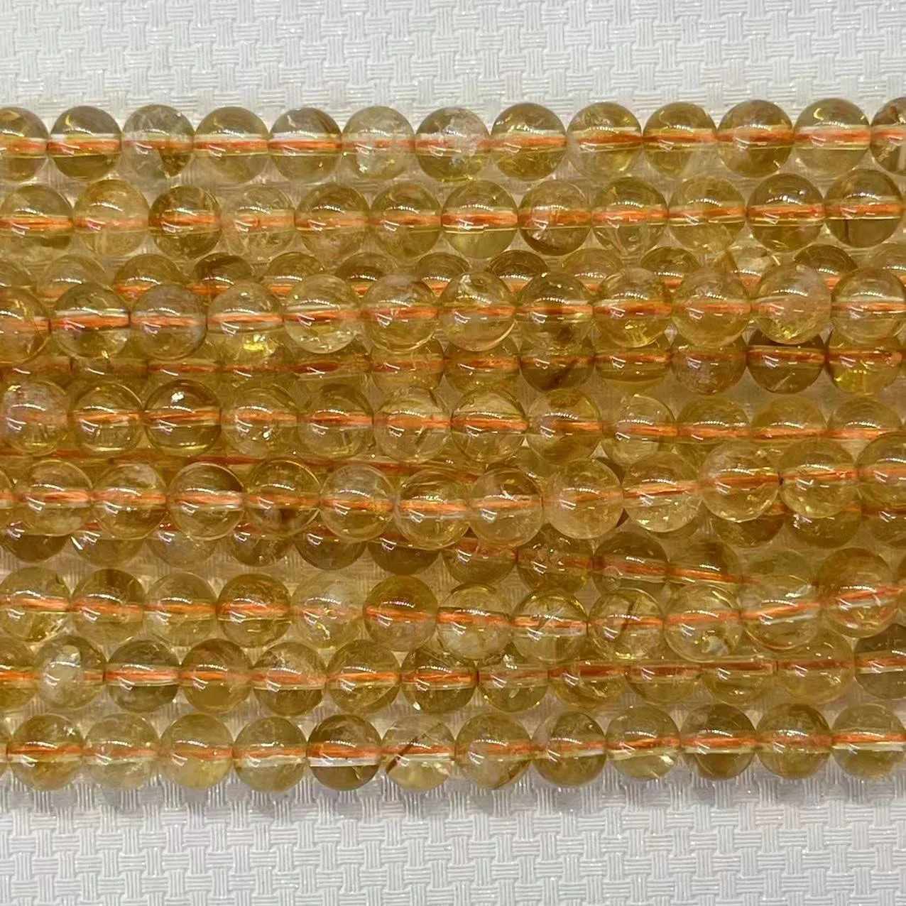 Genuine Natural Stone Yellow Citrines Round Smooth Gemstone Loose Beads Accessroies For DIY Necklace Bracelet Jewelry 6/8/10MM