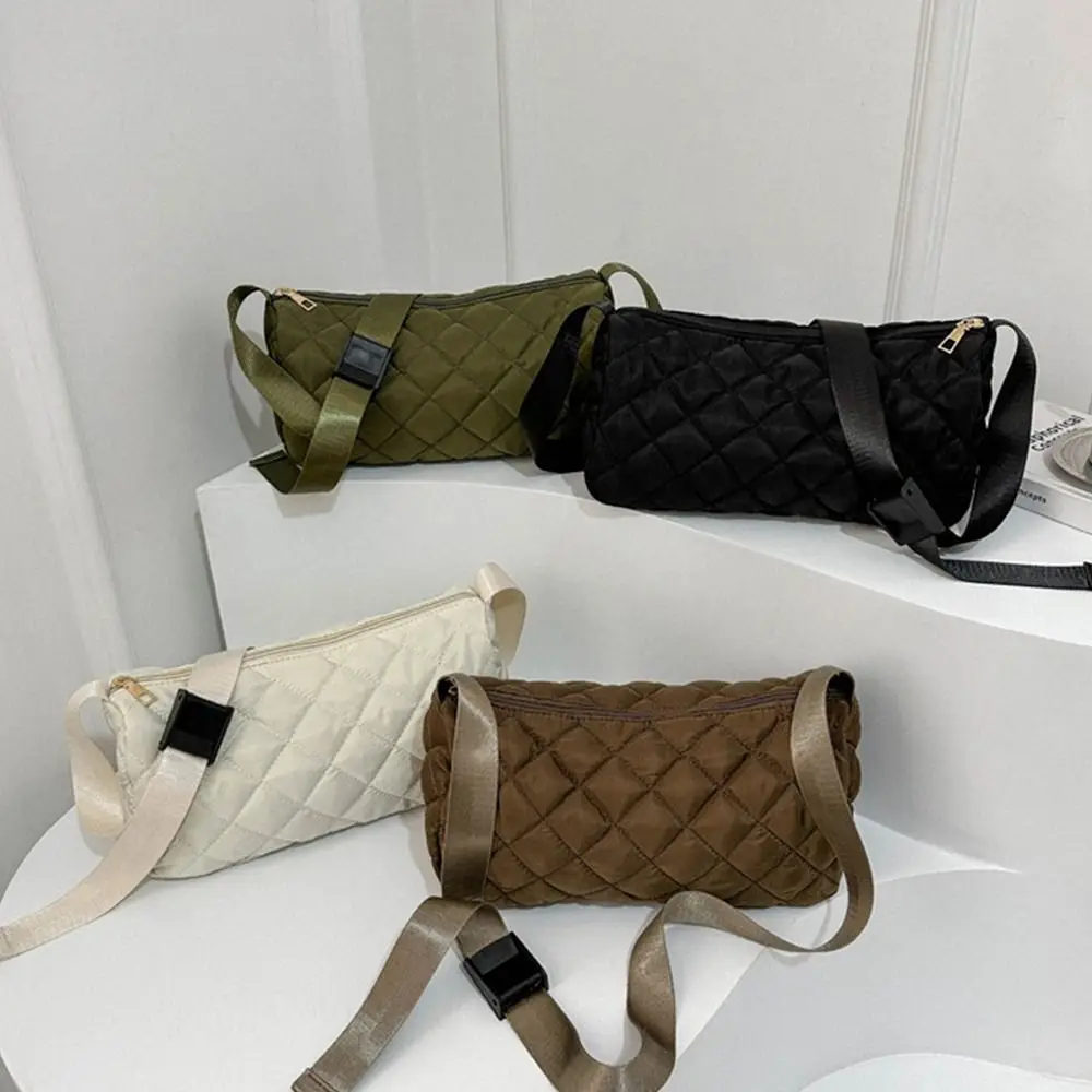 

Стеганые сумки на плечо с хлопковой подкладкой, модная однотонная женская сумка-мессенджер