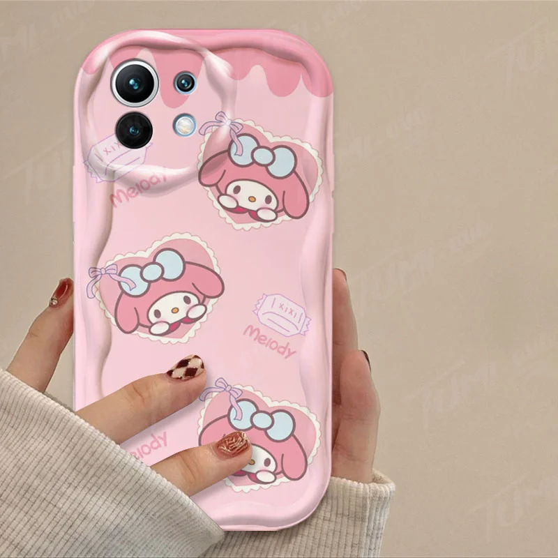 thumbnail image 1 of Funda de Hello Kitty Cinnamoroll Wave para Xiaomi Mi 13T Pro 12T 11 Lite 5G NE 11i 12 13 10T 10i POCO X3 Pro NFC X4 GT X6 X5 F3 F4 F5, 1 of 5