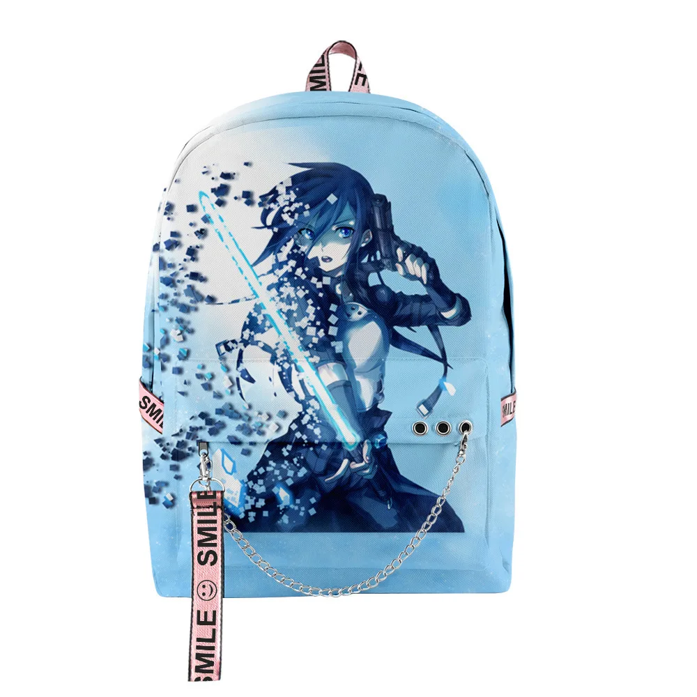 Classic Novelty Sword Art Online Student School Bags Unisex 3D Printed Oxford Waterproof Notebook multifunction Travel Backpacks