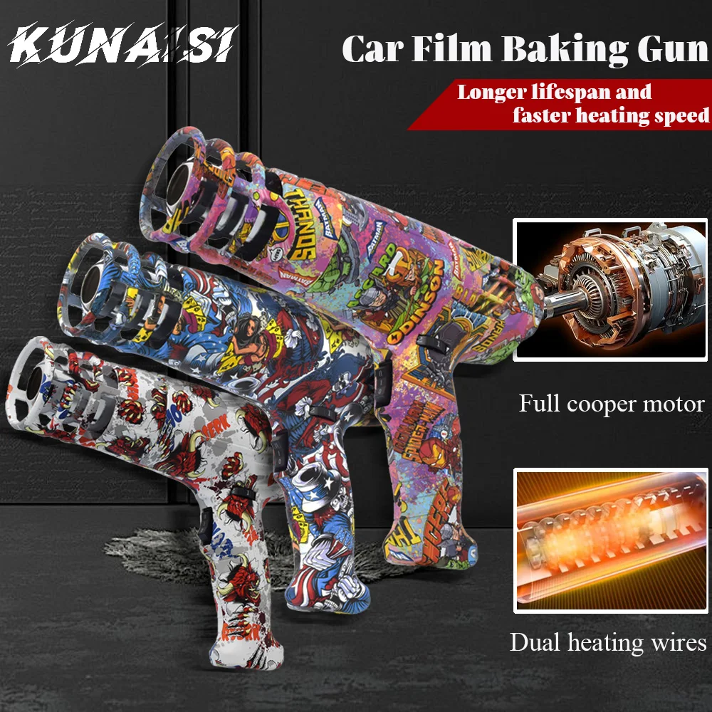 Graffiti Hot Air Gun Temperatures Adjustable Car Film Heat Gun Thermal Blower Shrink Wrapping With Anti scald Cover 220V 2000w