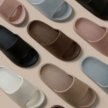 Soft Sole Cloud Slippers Thick Platform Indoor Outdoor Beach Sandals Summer EVA Non Slip Flip Flops Comfortable Men Slippers 1