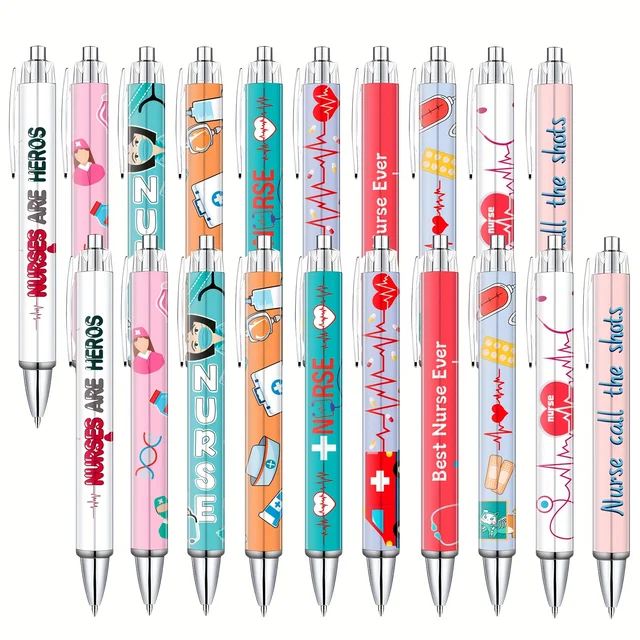 10/20/30 Pcs Nurse Ballpoint Pens Lovely Cartoon Cute Retractable Nursing Funny Ink for Medical Assistants Workers 1