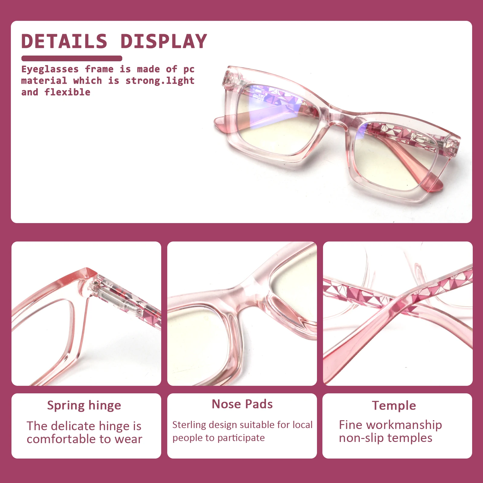 Turezing Reading Glasses For Women Blue Light Blocking Anti Fatihue Anti UV Fashion Printing Frame Prescription eyeglasses+0+4.0