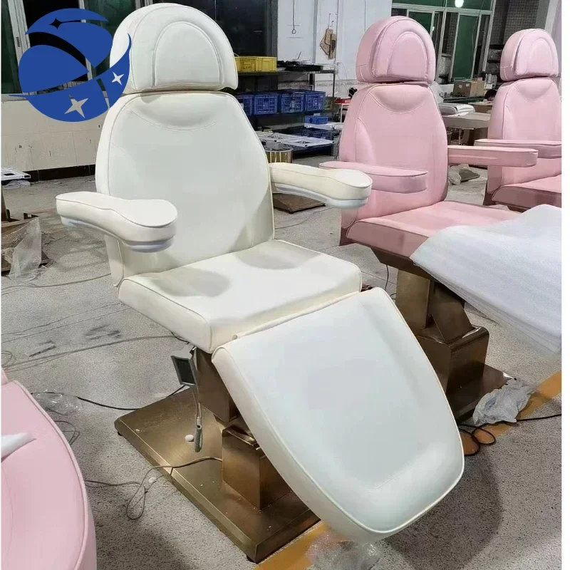

Modern Electric silla Spa body beauty salon clinic Massage treatment bed Tables chair podiatry 3 Motors pink