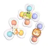 Sensory Spinner Toy 3pcs Cute Bath Tub Spinner Toys Toddler Bath Toys For Refrigerator Window Dining Table Bench Tub 1
