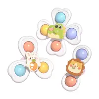 Sensory Spinner Toy 3pcs Cute Bath Tub Spinner Toys Toddler Bath Toys For Refrigerator Window Dining Table Bench Tub 1