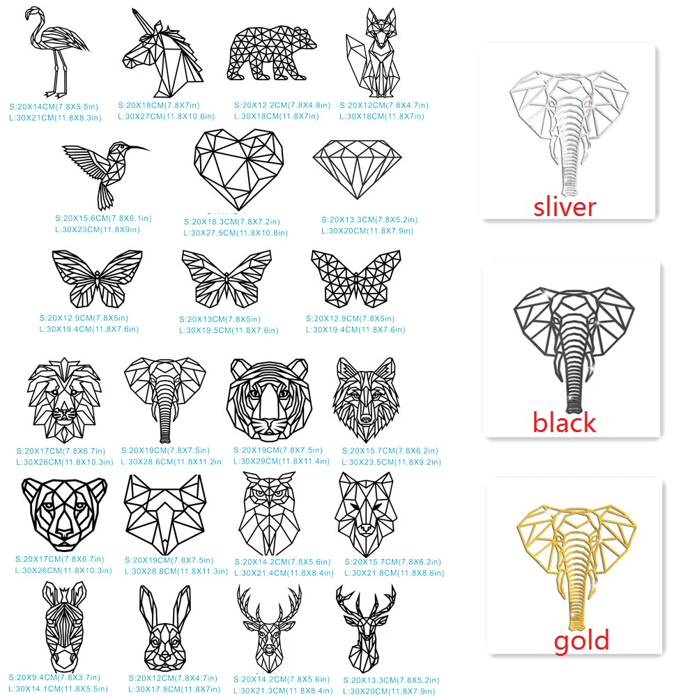Wall Sticker Mirror Wall Sticker Acrylic Wall Sticker Geometric Line Animal Polar Bear Zebra Fox Elk Tiger Butterfly 3D Sticker