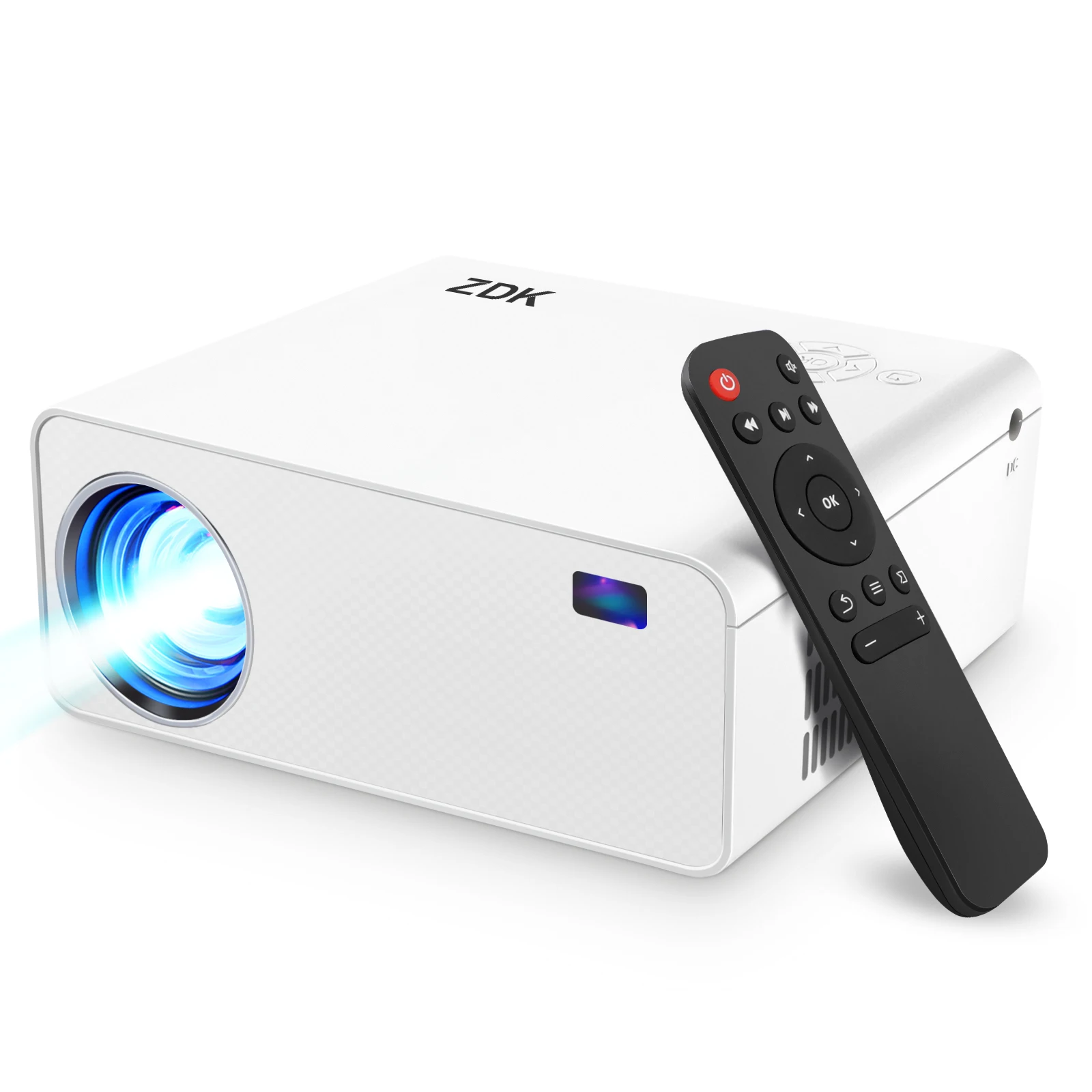 휴대용 네이티브 1080P 4K HD 와이파이 블루투스 키스톤 보정 비디오 프로젝터, 홈 시어터 LED 비머, 7500 루멘