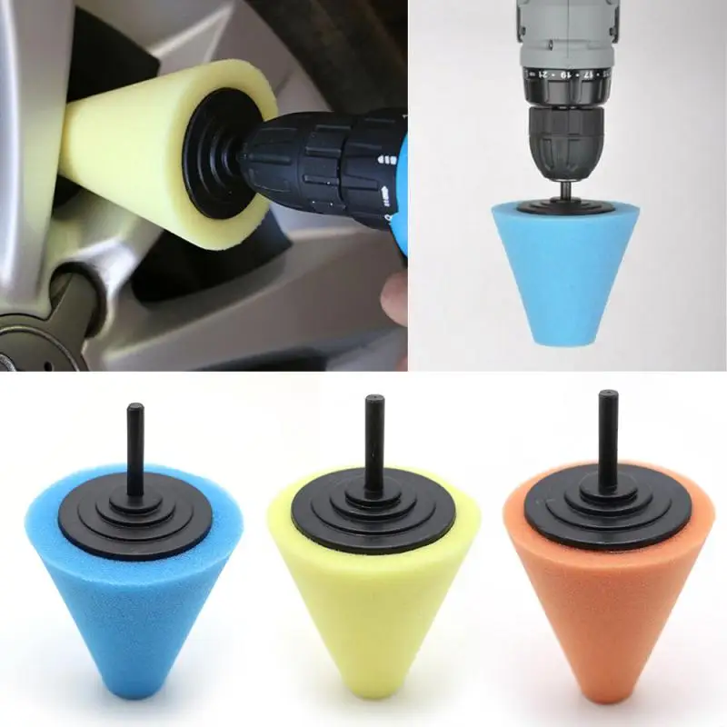 

Polishing Kit Buffing Pad Sponge Car Wheel Polish Cone Set Body Wheels Care Wash Cleaning Auto Tools