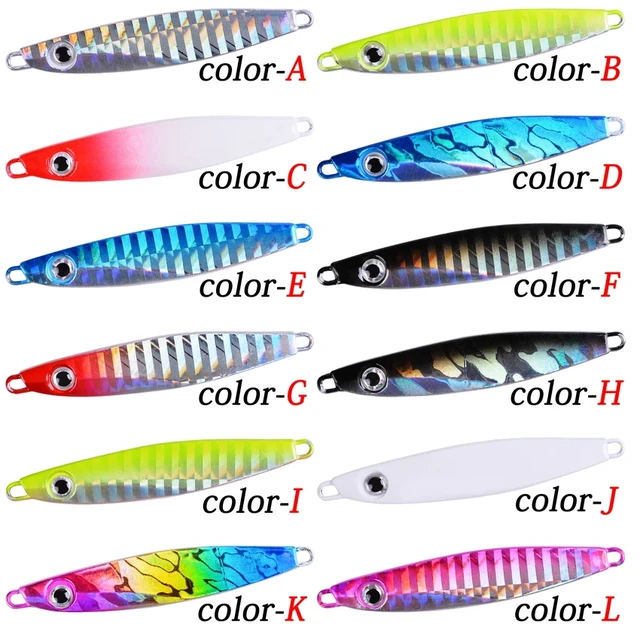 Metal Jig Fishing Lure Bass Fishing Jigs Weights 60g 80g Holographic  Trolling Saltwater Lures Isca Artificial