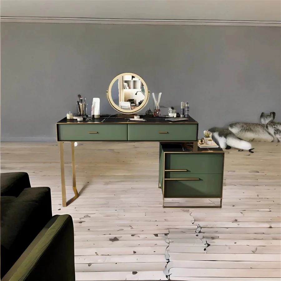 

Cabinet Storage Hotel Furniture Luxury Nordic Dressing Cheap Vanity Rattan Toiletries Wooden Makeup Vestidores Stand Toilet