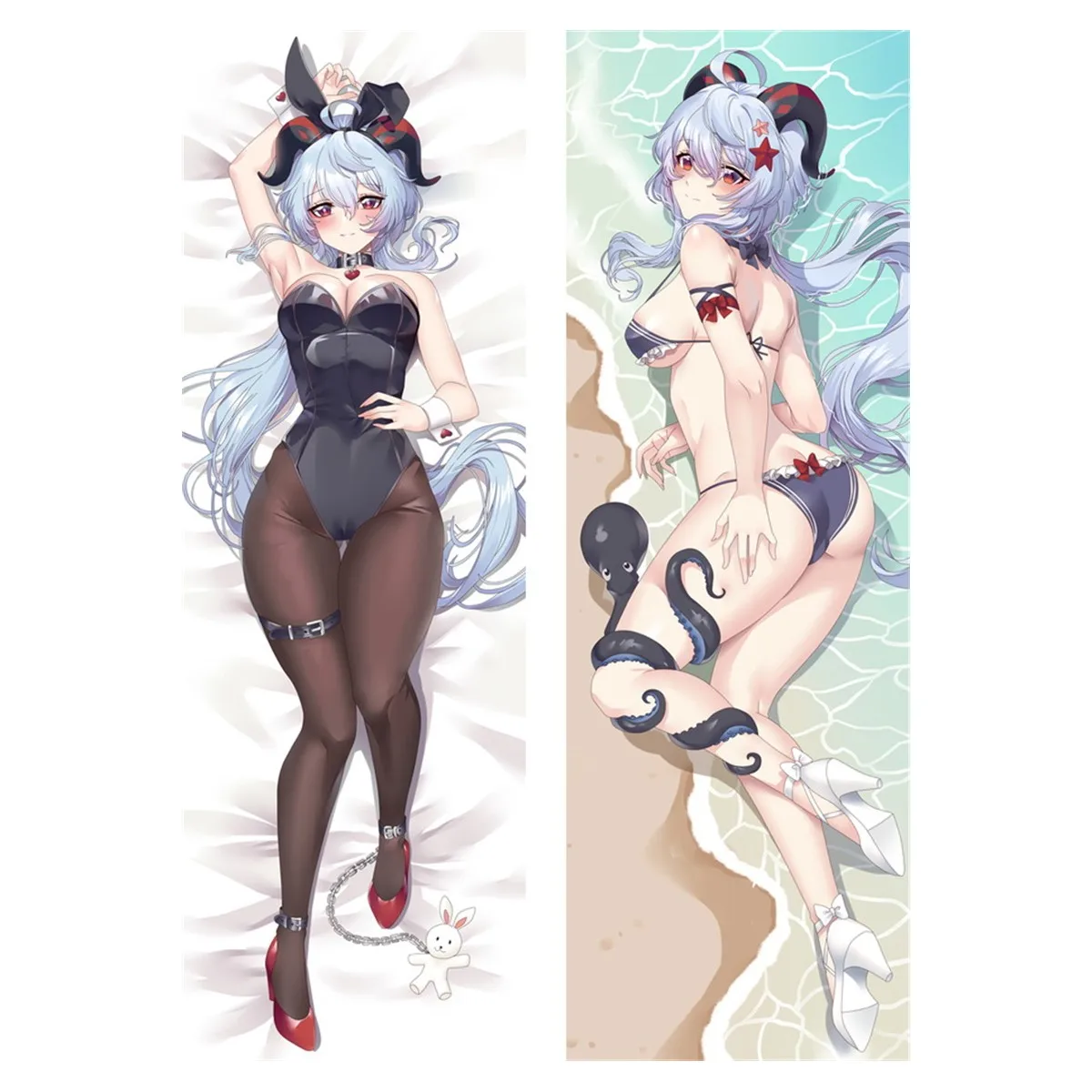 

180cm Anime Game Genshin Impact Ganyu Character Dakimakura Anime Body pillowcase Hugging Long Girl Pillow cover Sexy Pillowcase