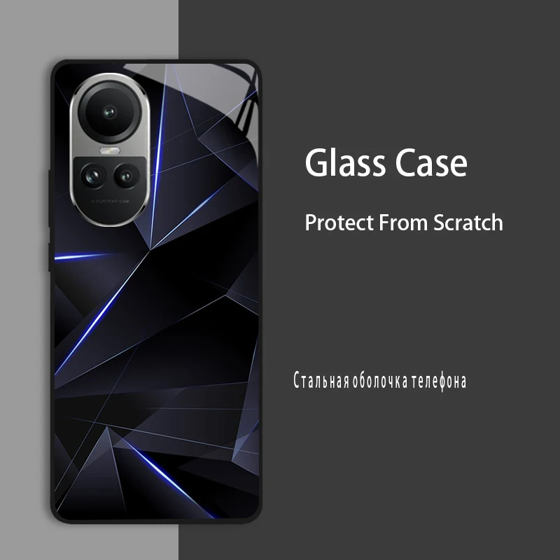 Enhanced Protective Tempered Glass Case Cover with Hard Coque Bumper
