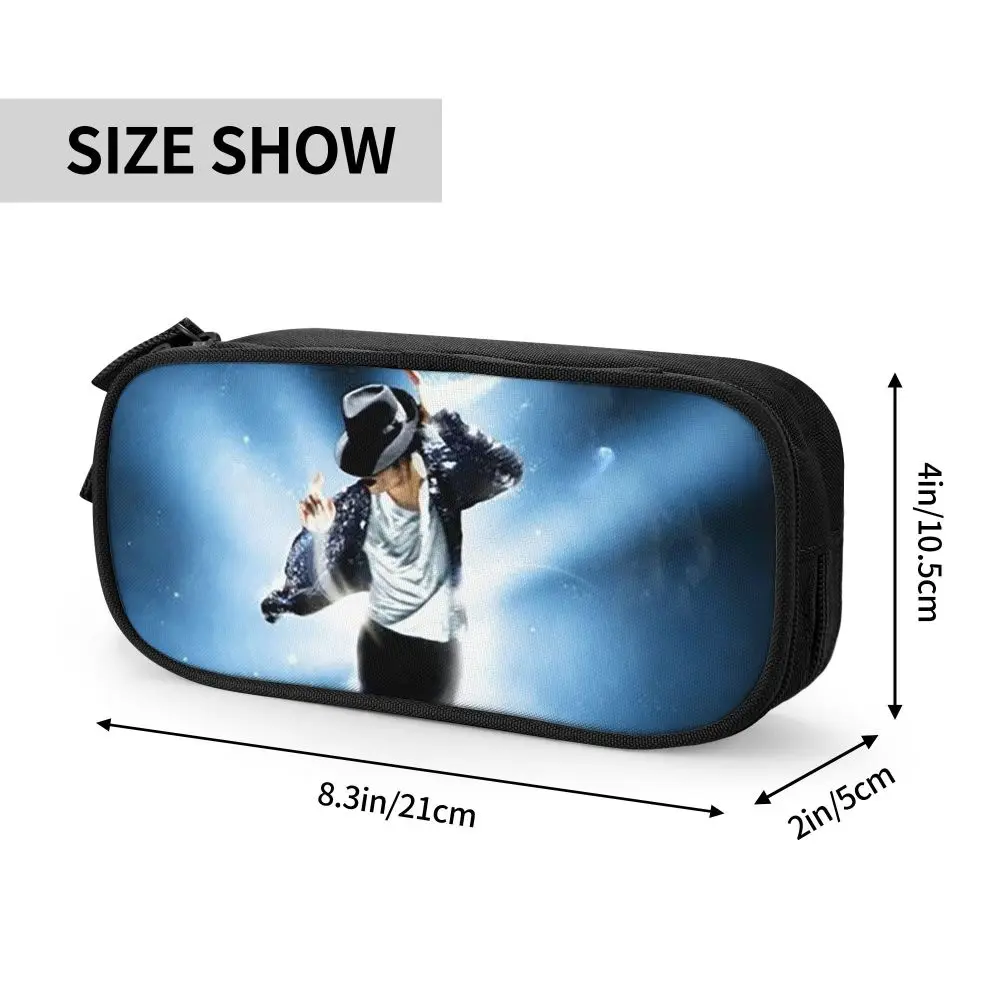 Michael Jackson Musicians Singers Dancers Pencil Cases for Student School Pen Box Pencil Bag Large Capacity Pencil Pouch Storage
