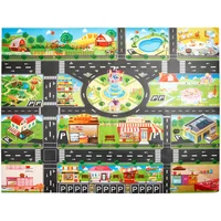 Baby City Traffic Road Map Kids Toy Parking Lot Roadmap Traffic Signs 130*100cm Climbing Playing Mat Play Game Mat Outdoor Toy 2