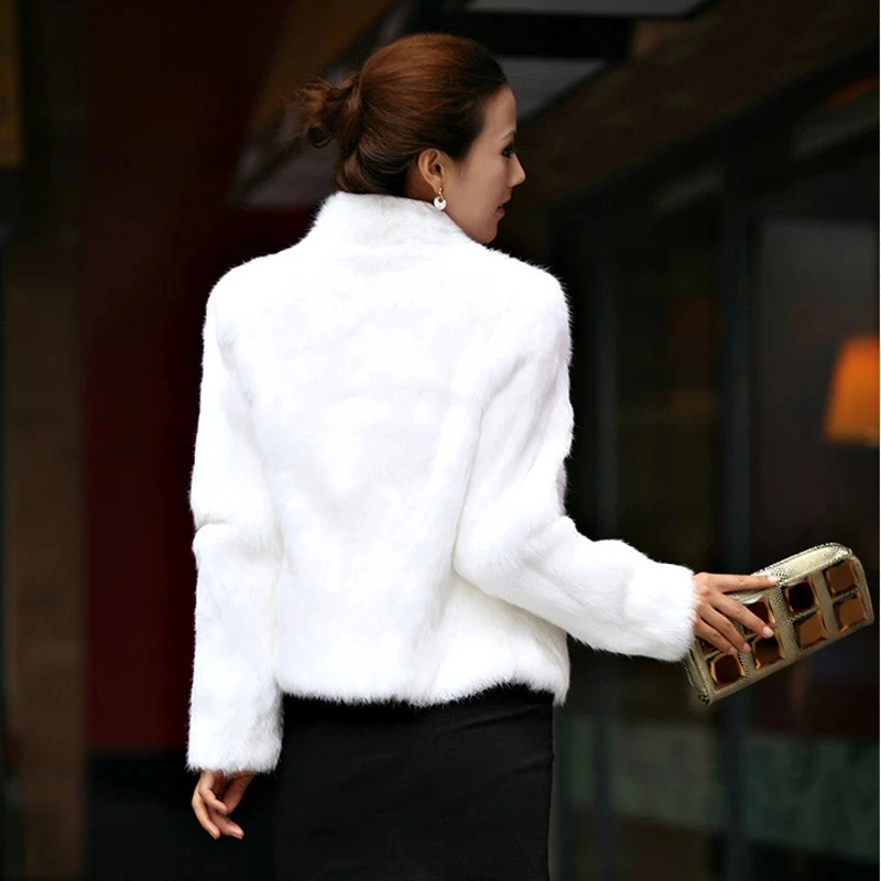 New Autumn Winter Real Genuine Rabbit Fur Coat 3
