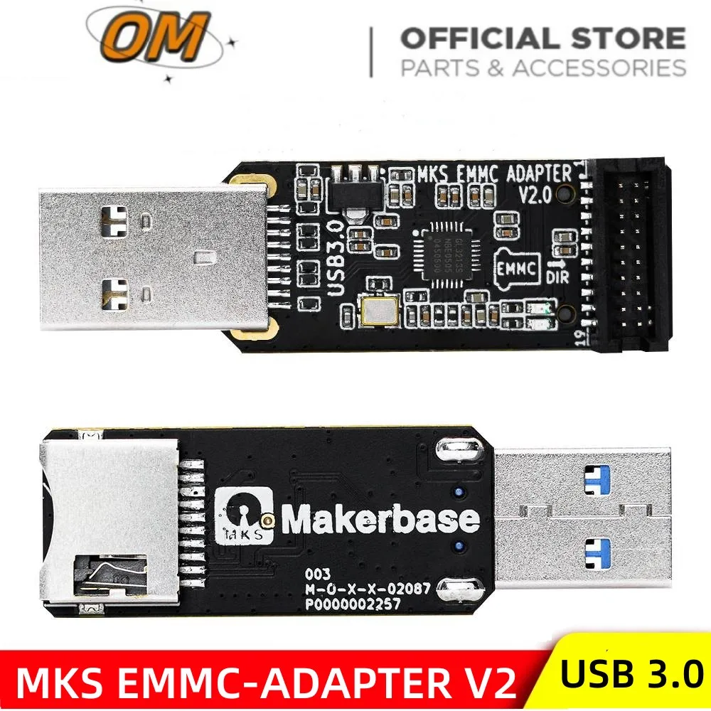 

MKS SKIPR EMMC-ADAPTER V2 USB 3.0 Reader For MKS EMMC Module Micro SD TF Card MKS Pi MKS SKIPR Klipper 3D Printer motherboard