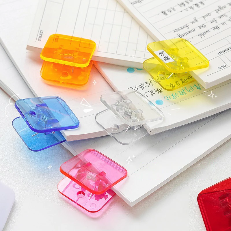 Kawaii Transparent Paper Clips Binder Clips 5pcs